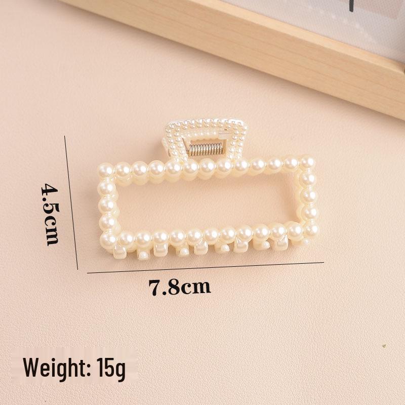 Korean Pearl Claw Hair Clip - Elegant Retro French Style