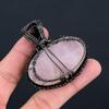 Tree Of Life Rose Quartz Gemstone Handmade Copper Wire Wrap Jewelry Pendant For Wedding Gift