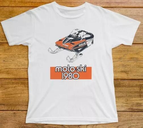 Moto Ski 1980 T Shirt 555 Retro Snowmobile Lynx Mercury Nordic Polaris Sno-Jet