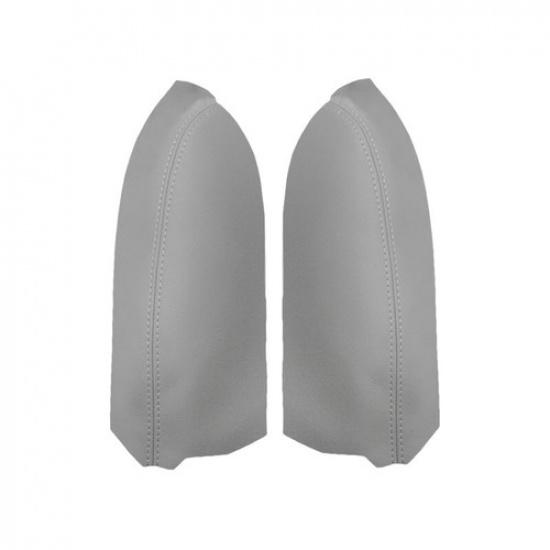 2*Gray Leather Interior Door Panel Armrest Cover Trim For Toyota Prius 2004-2009