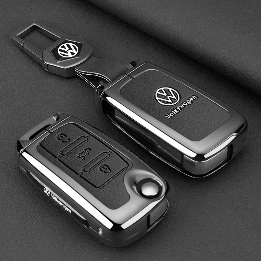 T23-Zinc Alloy Car Remote Key Case Cover Holder Shell For Volkswagen VW Polo Golf Passat Tiguan Beetle Caddy Eos Auto Accessories