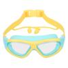Children's Large Frame Swimming Goggles Kids Waterproof Anti Fog Eyewear Candy Green Adjustable Straps PC Lens Use