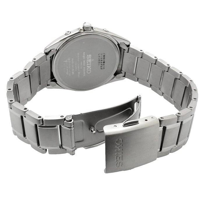 SEIKO SELECTION SBTM223 Men's Watch Solar Radio Sync, Date Calendar, White Dial (Arabic Numerals), Titanium Case & Band, Silver/White
