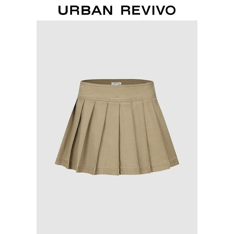 UR2026 Casual Pleated Mini Skirt XL
