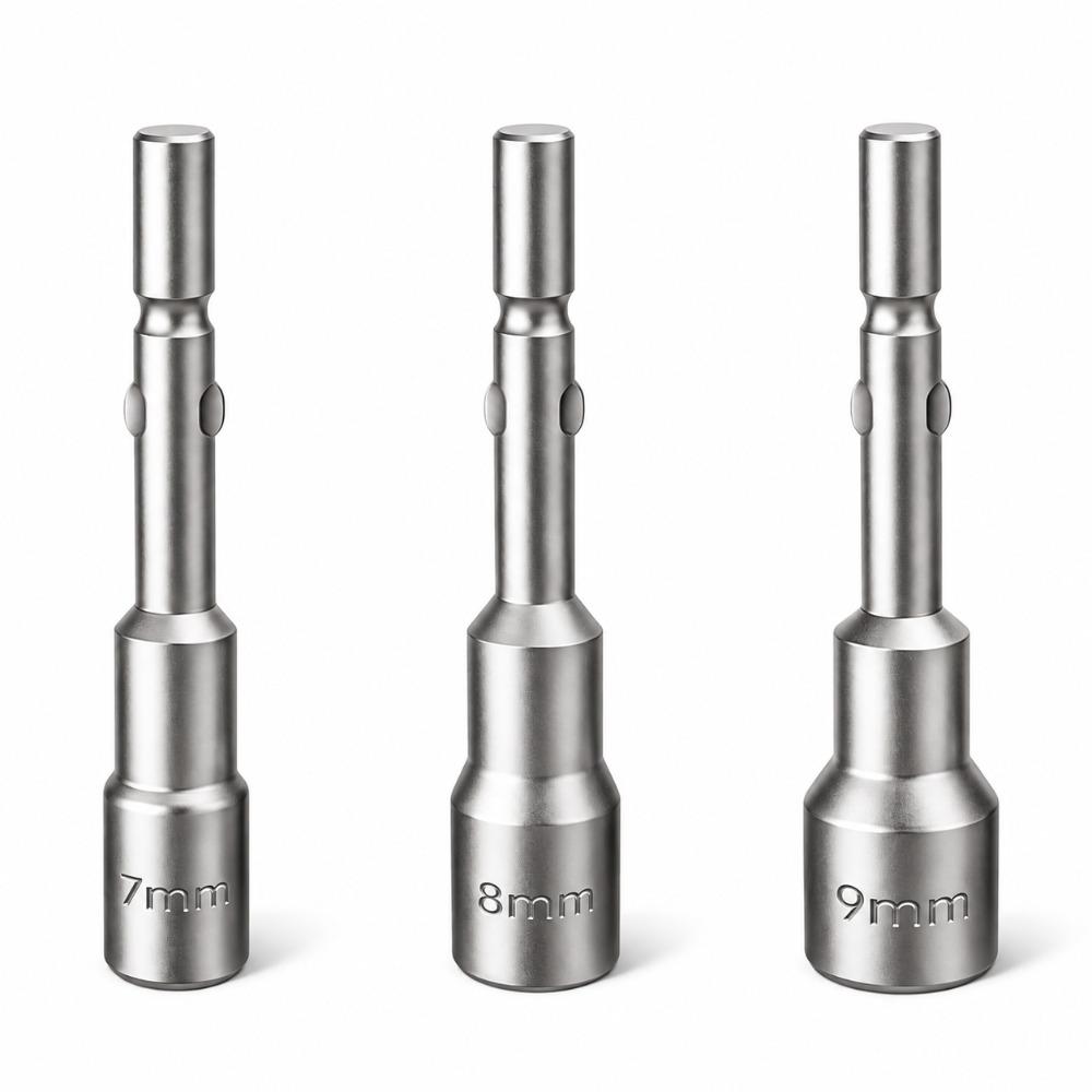3pcs Non-Magnetic Hex Socket Driver Bits Socket Driver Attachments  Electric Screwdriver Use