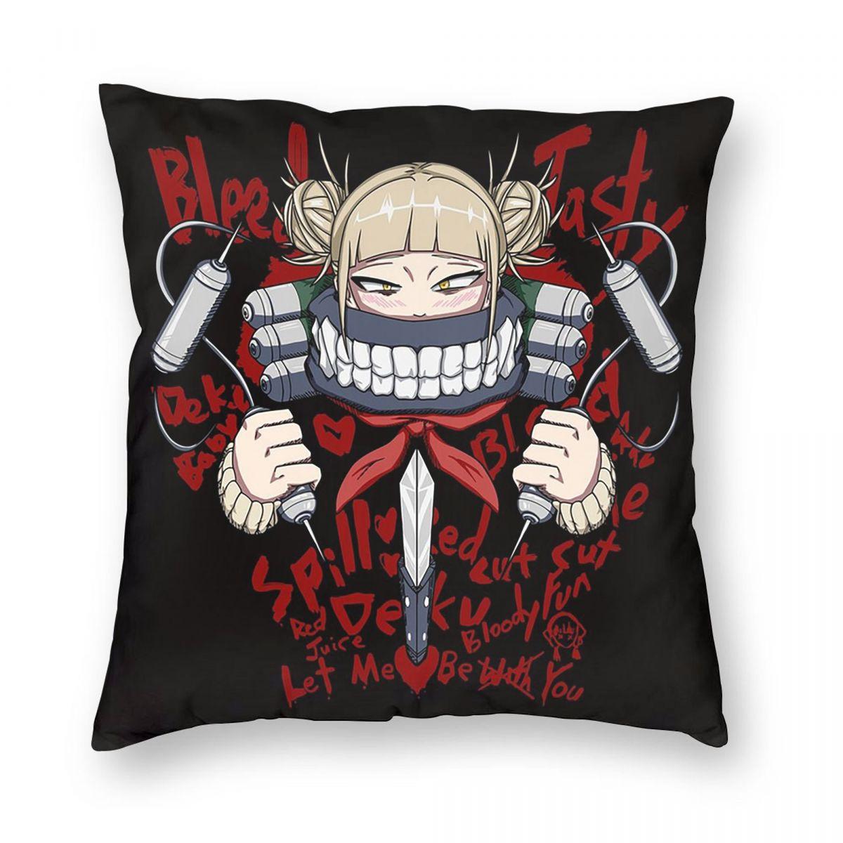 

Anime My Hero Academia Himiko Toga Square Pillowcase Pillow Cover Cushion Decor Comfort Throw Pillow for Home Car 12x12Inch