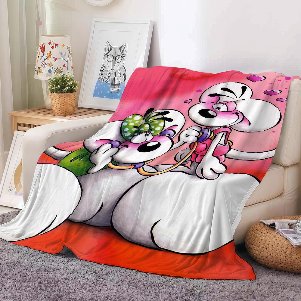 

Cartoon D-Diddl Rat Blanket Warm And Soft Suitable For Bedroom Living Room Sofa Bed Office Travel Camping 30x40in
