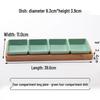 Japanese Style 4-Compartment Melamine Serving Set with Bamboo Tray