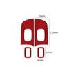4x Red Carbon Fiber Inner Rear Door Window Switch Frame Cover For Charger 15-22