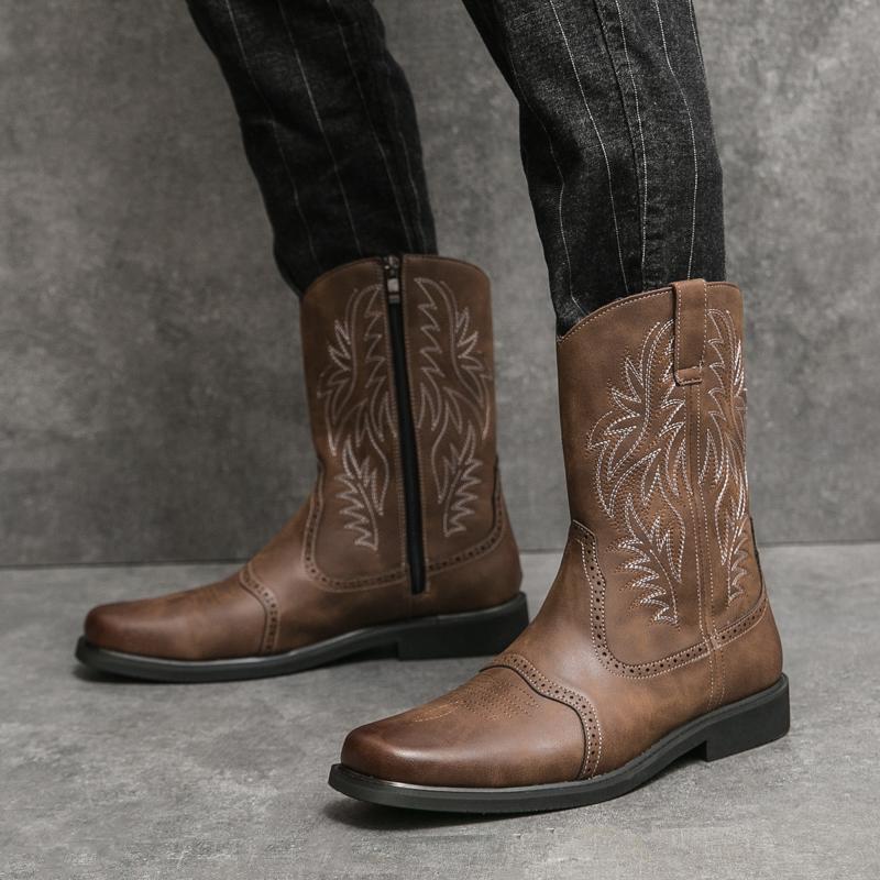 Fashion Leather Ankle Boots For Man Genuine Leather Big Size High Quality Designer Formal Boots Casual Boots Fashion Business