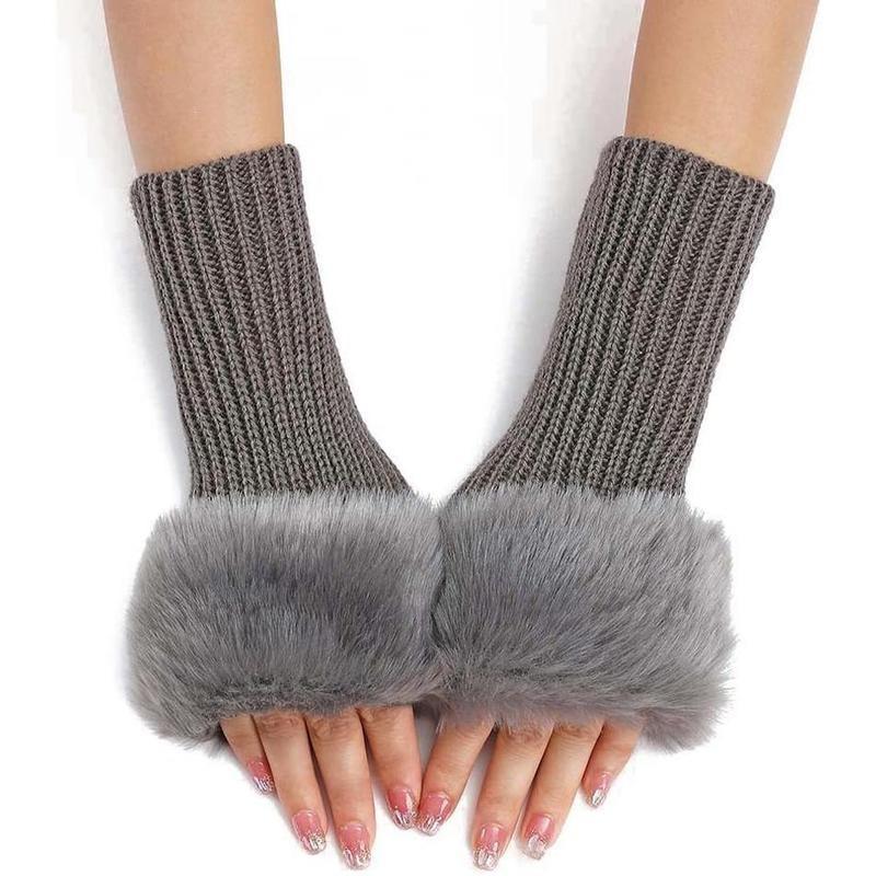 

Meier T 16908 short fingers knit gloves short woolen gloves Default сірий