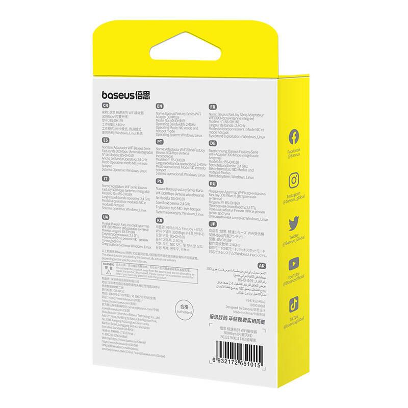 Baseus Fastjoy 300Mbps Wifi Adapter (Black)