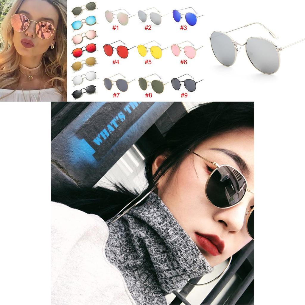 Fashion Oversized Round Sunglasses For Men And Women With Vintage Retro Mirror Glasses