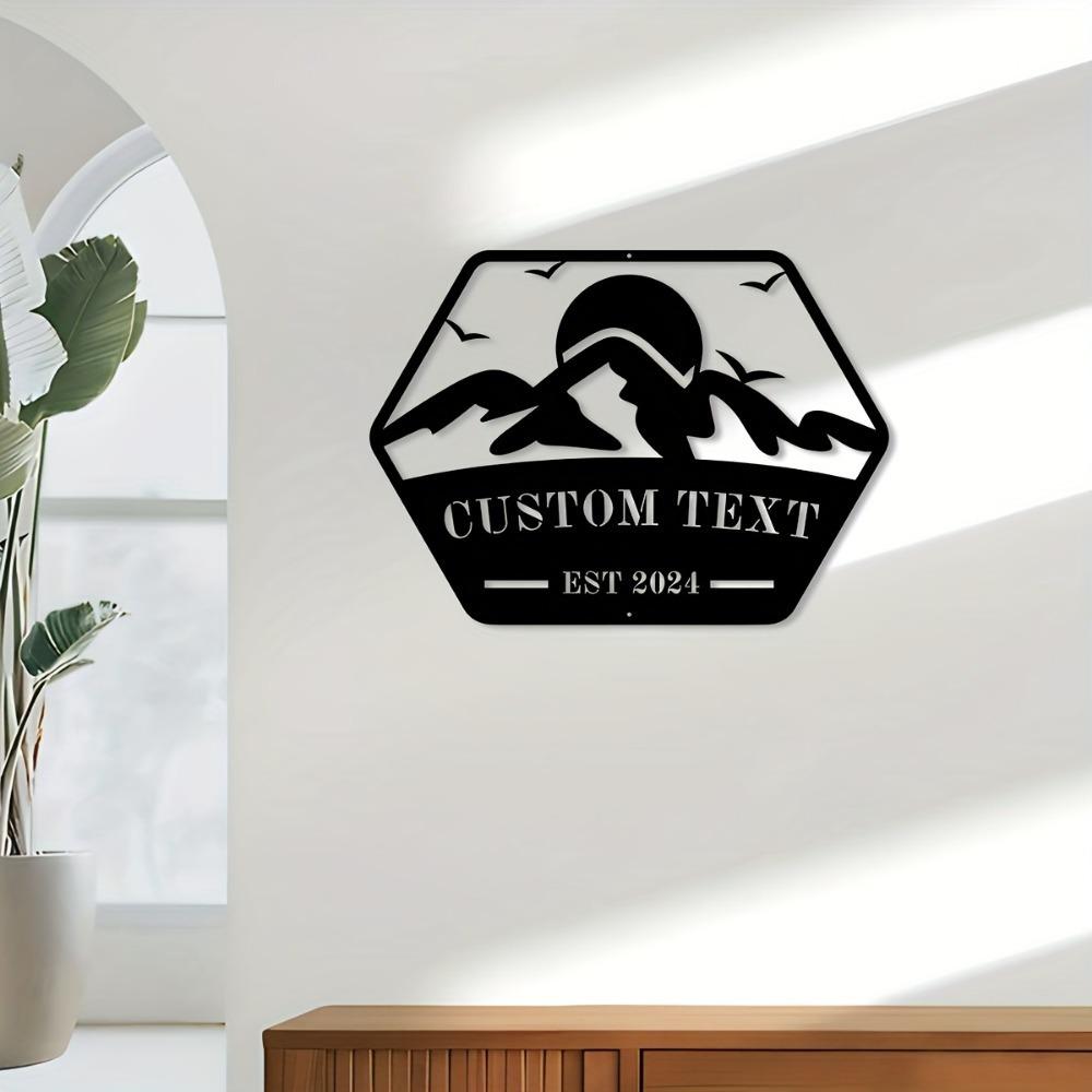 Custom Metal Wall Art, Family Name Sign, Modern Address Plaque, Garden Lawn Decor, Rustic Gift