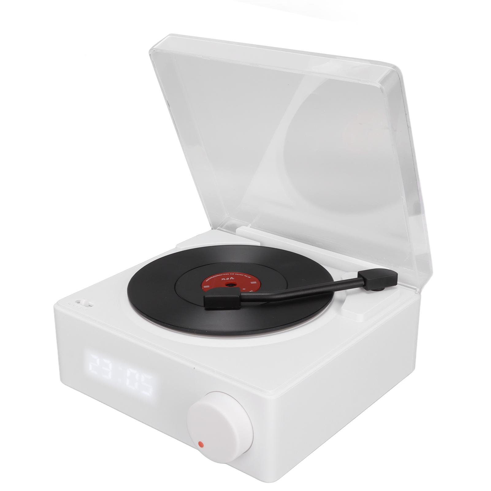 

X11 Bluetooth Будильник-Динамік 360 Градусів Стереозвук Ретро Обертовий Вініловий Диск Будильник білий