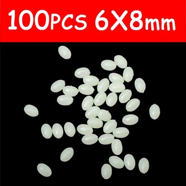 1 PAK Soft Glow Beads Luminous Orange Green White for Fishing Rig Treble Hook Egg Fly Tying UV Color Sabiki Ice Jig Fishing Accessory