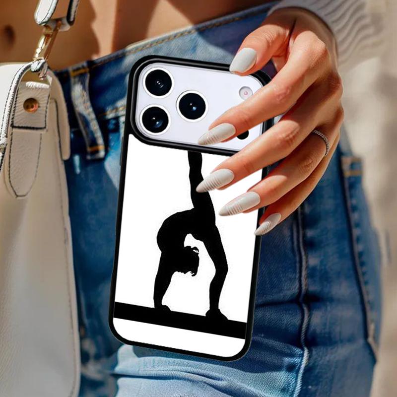 

Силиконовый чехол для телефона с силуэтом гимнастки Для iPhone 17 Air 14 15 13 12 Max Чехол Для Apple 14 15 16 16e 11 Pro Max Plus iPhone 16pro max