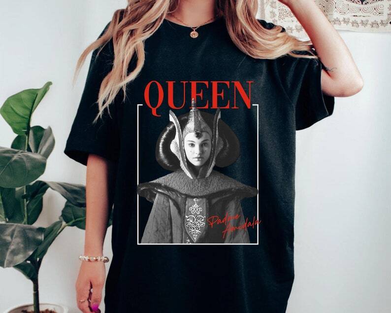 Queen Padme Amidala Portrait Comfort Colors Shirt Vintage Star Wars Day T-shirt S