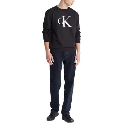 Letter Comfortable Crew Neck Long Sleeve Sweatshirt Men Sweatshirt Black 40QP899-001