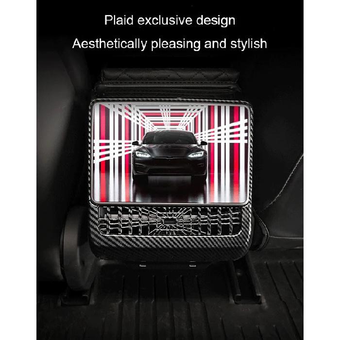 For Tesla Model 3 Highland Rear Air Vent Cover Model Y Juniper Center Armrest Box Back Conditioner Outlet Grille Protector Cover