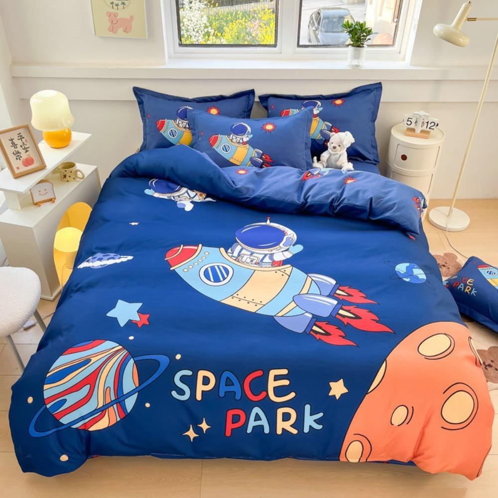 The Beautiful Girl Motif ,Microfibre Bedding Sets, Children's Bed Decor Duvet Cover for Teenagers Adult 3-Piece  Puppy Bed Linen