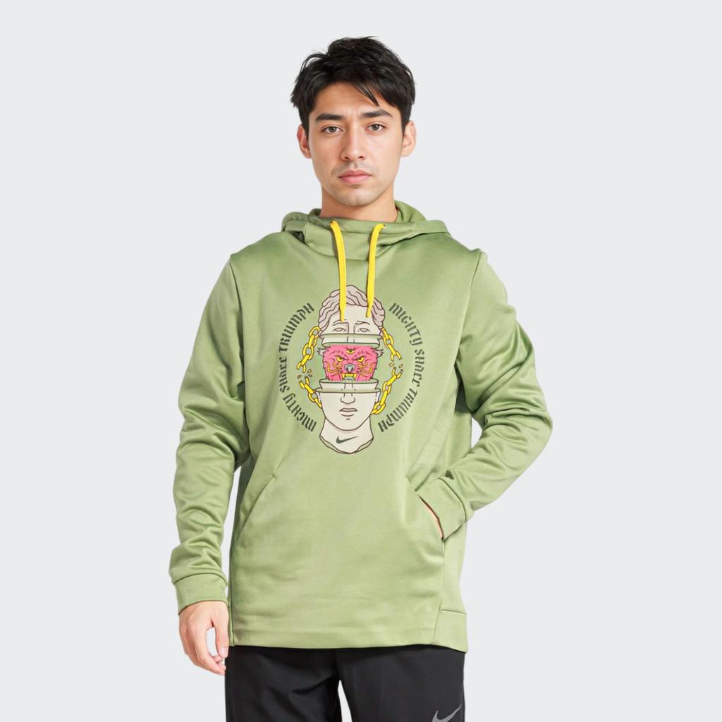 Nike Therma Abstract Pattern Pullover Hoodie Men Hoodie Olive-Green CK4585-324