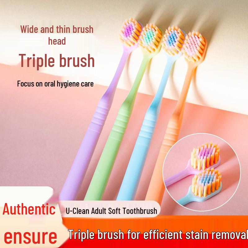 Shu Chen Ultra-Soft Adult Toothbrush - High Density, Ultra-Fine Bristles for Advanced Home Care