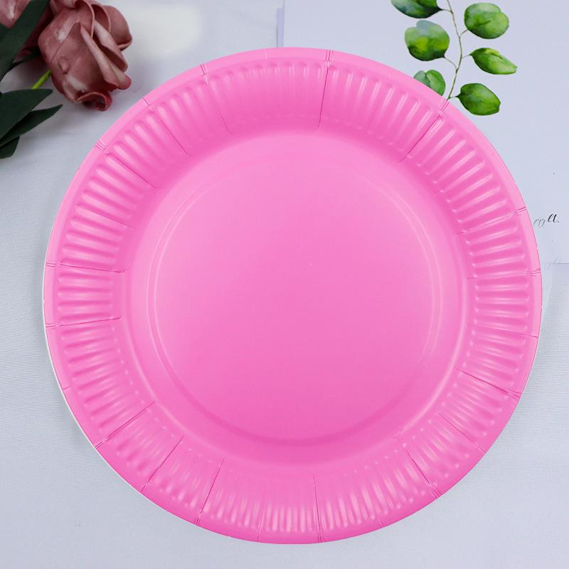 Solid Color Disposable Paper Plates for Party, Picnic, or Birthday