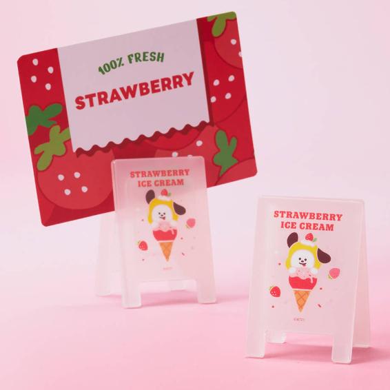 BT21 Zufälliger Acryl-Multi-Clip Erdbeer-Party-Version