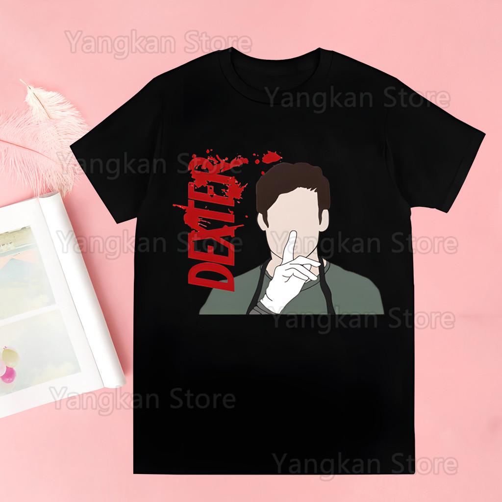 

Dexter Morgan T Shirt Women Kawaii Cartoon Y2k Punk Funny T-shirt Hip Hop Unisex Streetwear Harajuku Female Clothing 4XL