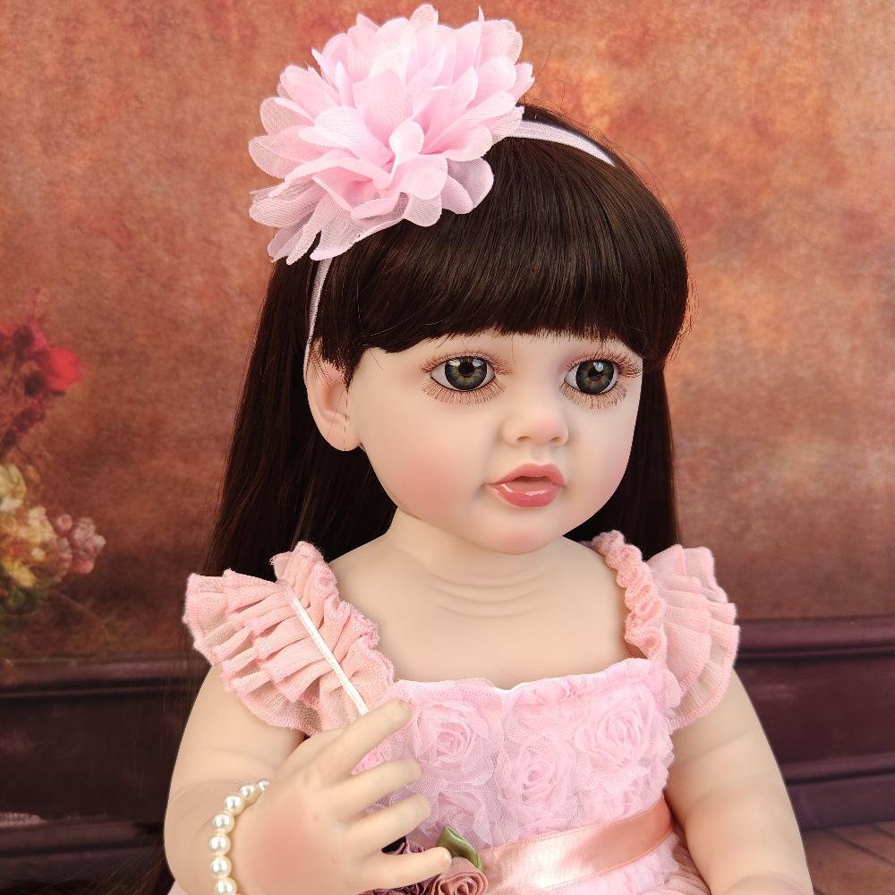 55cm Full Silicone Reborn Doll - Bathable and Lifelike Birthday Gift.