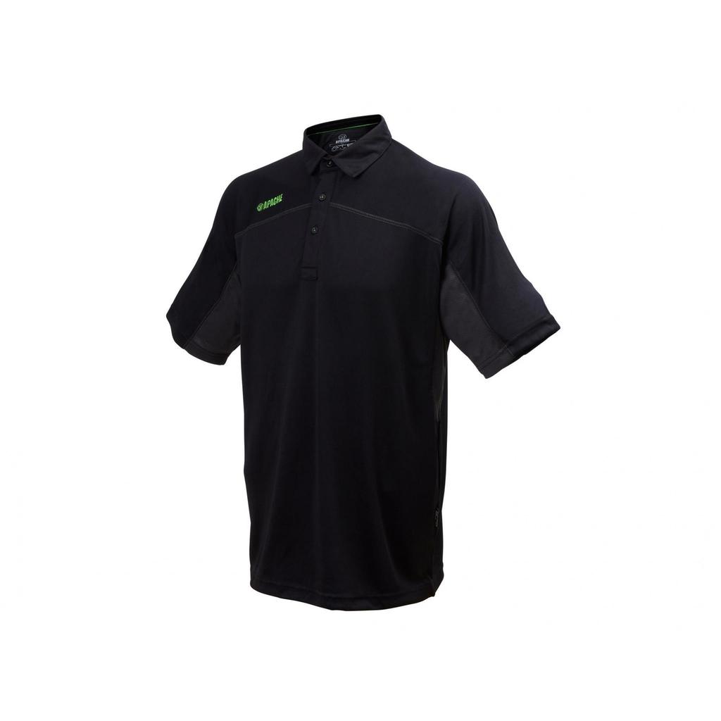 Apache Langley Black Performance Polo Shirt