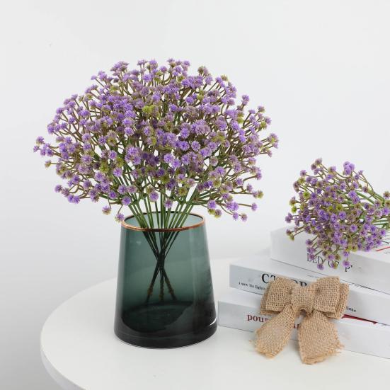 UV-Resistant Artificial Flowers 20&36 Stems Realistic Touch Gypsophila Bouquets for Weddings Home Decor Weatherproof Plastic Fake Flowers for Outdoor