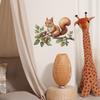 Painted Little Squirrel Branches Bedroom Living Room Entrance Hall Home Background Beautification Wall Stickers
