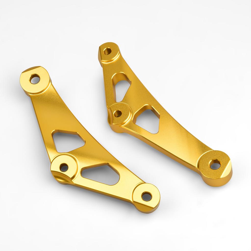 Engine Mount Reinforcement Bracket, Frame Support Kit, Aluminum Alloy, CNC Machined, High Rigidity, Compatible Z900RS Z900RS CAFE 2018-2025 (Golden)