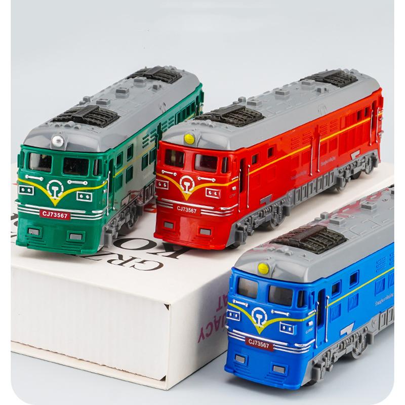 Tiny Train Toys Inertia Cars With Sound & Light Vehicle Model For Kids Toy Gift For Birthdays Christmas Educational Simulation