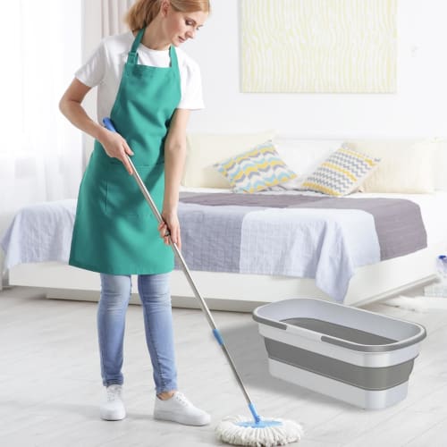 Foldable Soaking Wash Bucket, White, Foldable Washtub, Washing Basket, Washtub, Silicone Washtub, Easy Storage, Cleaning, Outdoor, Car Bucket, Fishing