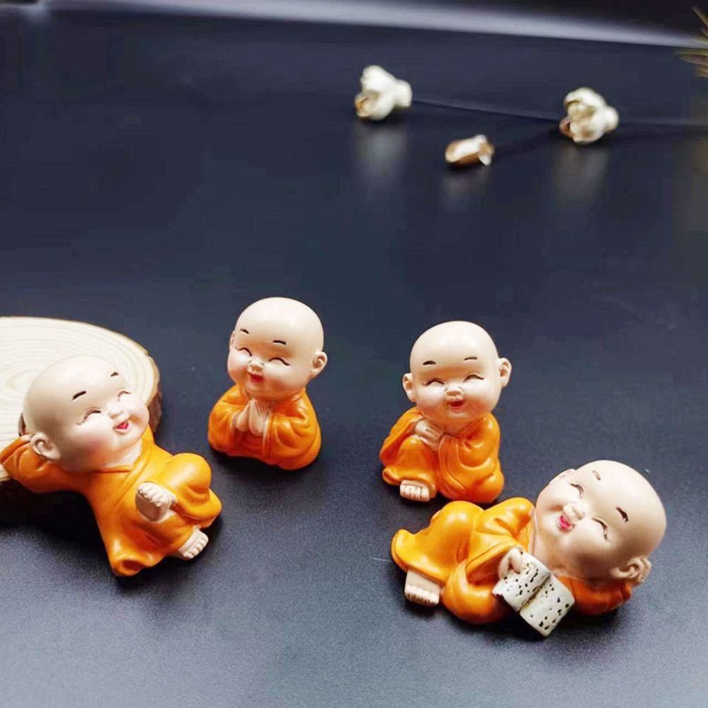 Cute Buddha Ornaments DIY Small Monk Sculpture Mini Buddha Figurine  Home Desktop Decor