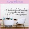 Marilyn Monroe Red Lip Wall Decal With Inspirational Quote For Bedroom Decor