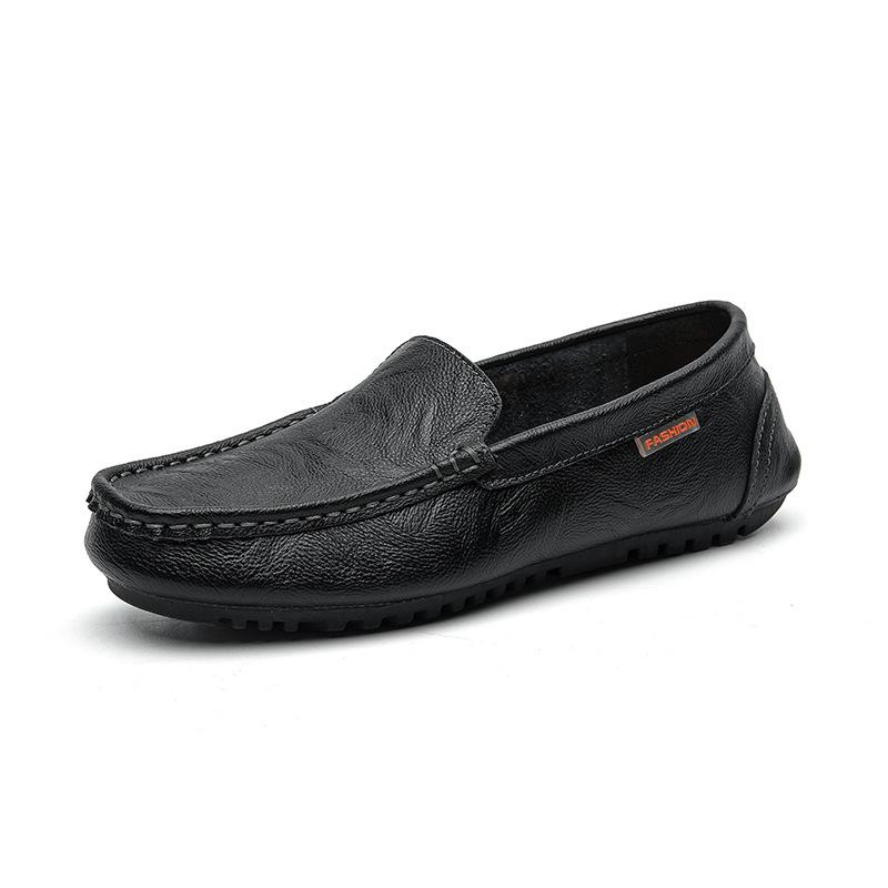 Men's Shoes New Men's Casual Shoes Breathable British Leather Shoes Men's Foot Loafers Large Size Driving Doudou Shoes