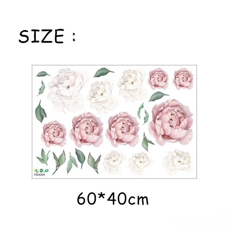 

Розовые и белые акварельные цветы пиона настенные наклейки для детской комнаты, гостиной, спальни, украшения дома, настенные наклейки для домашнего декора с цветочным рисунком светло-розовый