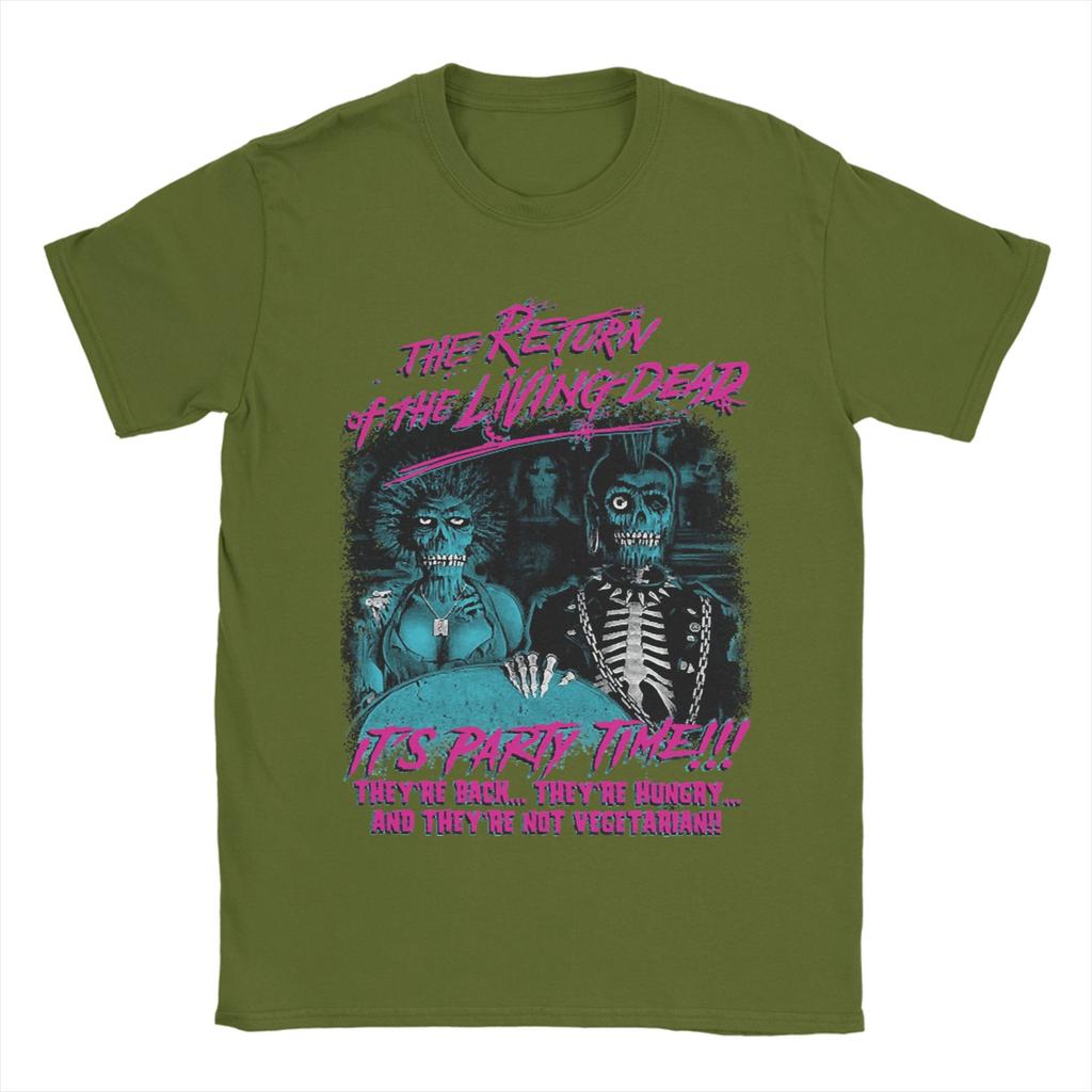 Men Horror Return Of The Living Dead Films T Shirts Tops Summer Short Sleeve T-Shirt O Neck Hip Hop Pattern Tee Shirt Plus Size