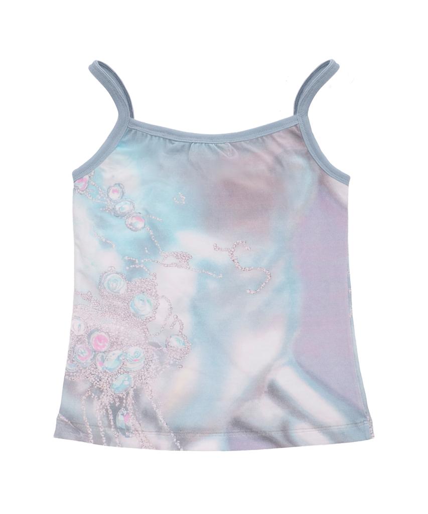 Myullib Graphic Print Sleeveless/Skyblue