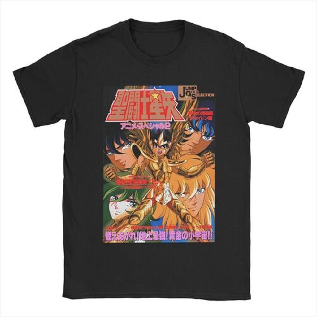 Knights Of The Zodiac Japanese Anime T Shirts 100% Cotton  T-Shirt Crewneck Saints Seiya Tee Shirt Short Sleeve Clothes Birthday
