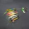 7 Pcs Silicone Soft Shrimp Baits with Hooks Luminous Swimbait Fishing Tackle