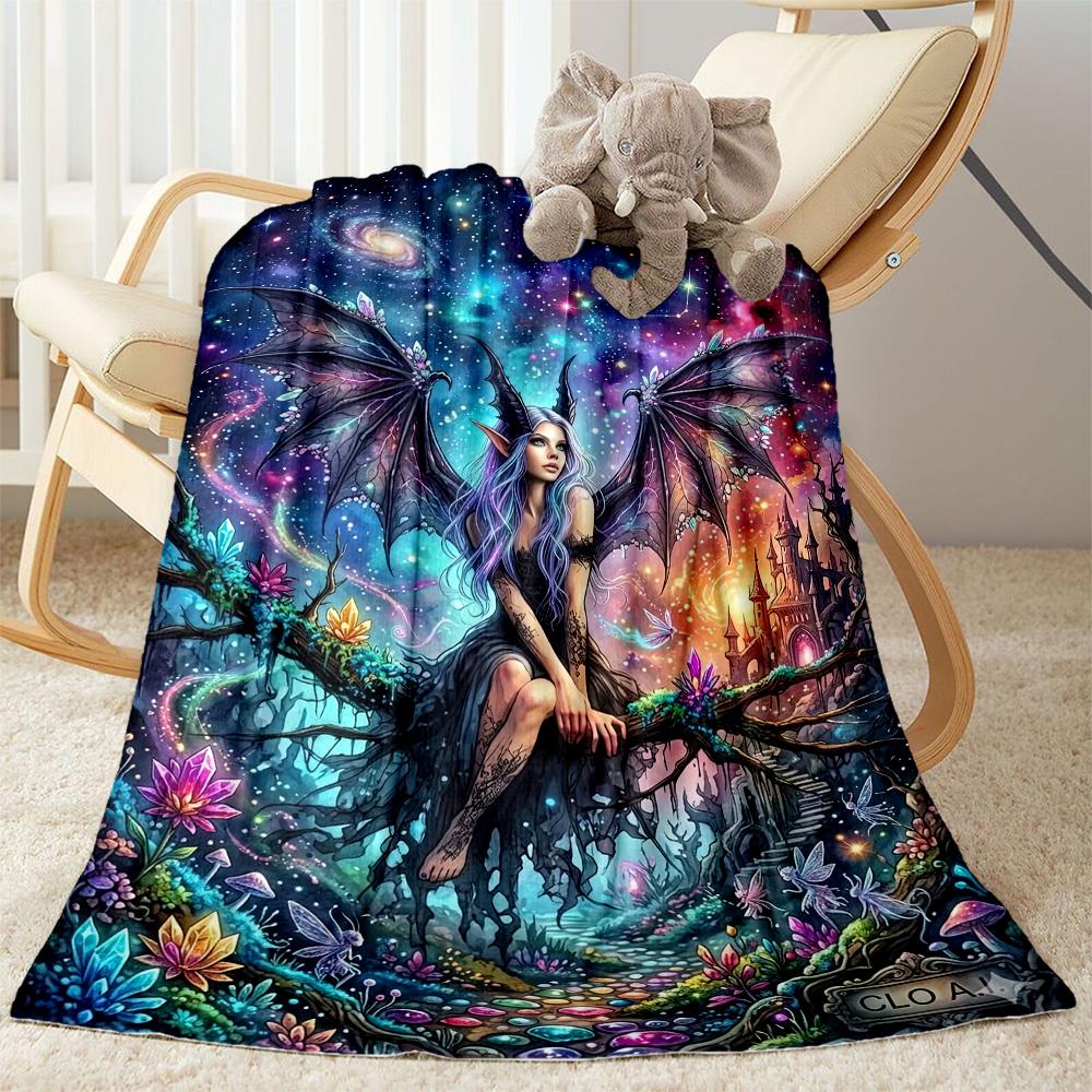 Gothic Style Blanket Soft Warm Cozy Suitable for Seaside Chair Office Four Seasons Universal Stylish Decor Suitable for Gifting Relatives and Friends