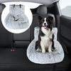 Dog Car Seat Soft Washable Pet Booster Car Seat with Safety Leash Plush Velvet Puppy Car Travel Carrier Bed for Small Medium Large Dogs