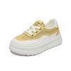 New Summer White Shoes for Female Students Breathable Thick Sole Height-enhancing Casual Street Clapper Shoes