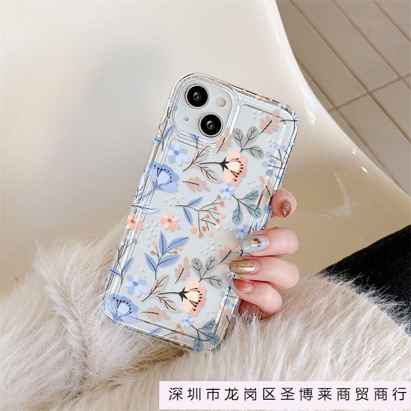 Suitable for Apple 16promax small fresh iPhone14/15/16 flower 11 simple 13Pro anti-drop 16