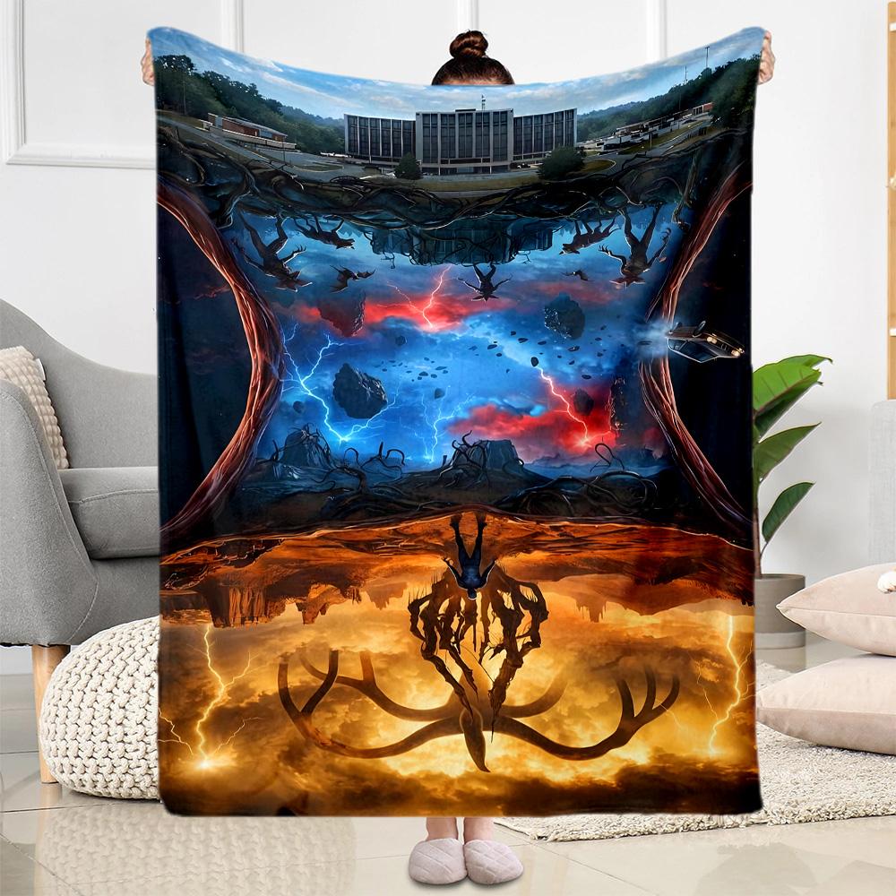 Stranger Things Mashup Suitable Blanket for Offices, Travel, Living Rooms Also a Good Gift for Friends and Family Suitable for All Seasons.